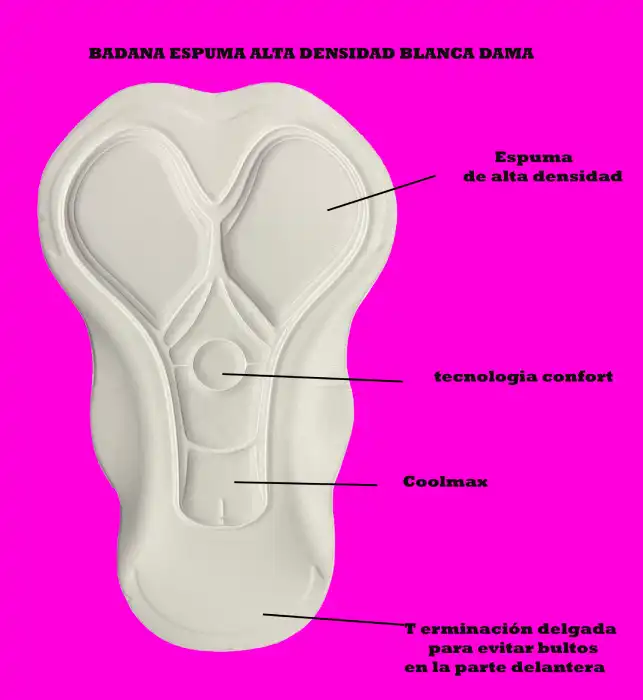 licra PLUS dama - blanca ref 5D-6 - Imagen 2